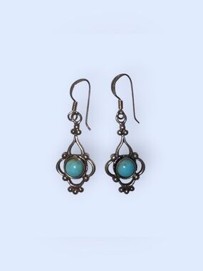 Sterling Silver Turquoise Drop Earrings
